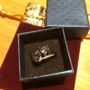 Brand new mystic topaz size 8 silver color ring